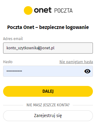 Logowanie Onet Poczta wymaga wejścia na stronę logowania i podania loginu i hasła, ustalonych podczas zakłądania konta. 