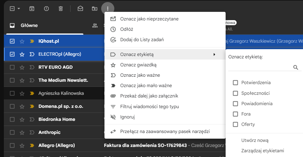 Nowy folder w Poczcie Gmail? To żaden problem, ale nie szukaj opcji folderów, a etykiety Google